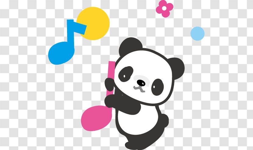 Giant Panda Bear Drawing Red - Flower - Illustrations Transparent PNG