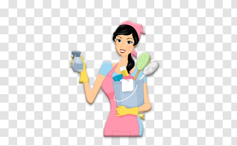 Maid Service Cleaner Cleaning House Window - Cartoon Transparent PNG