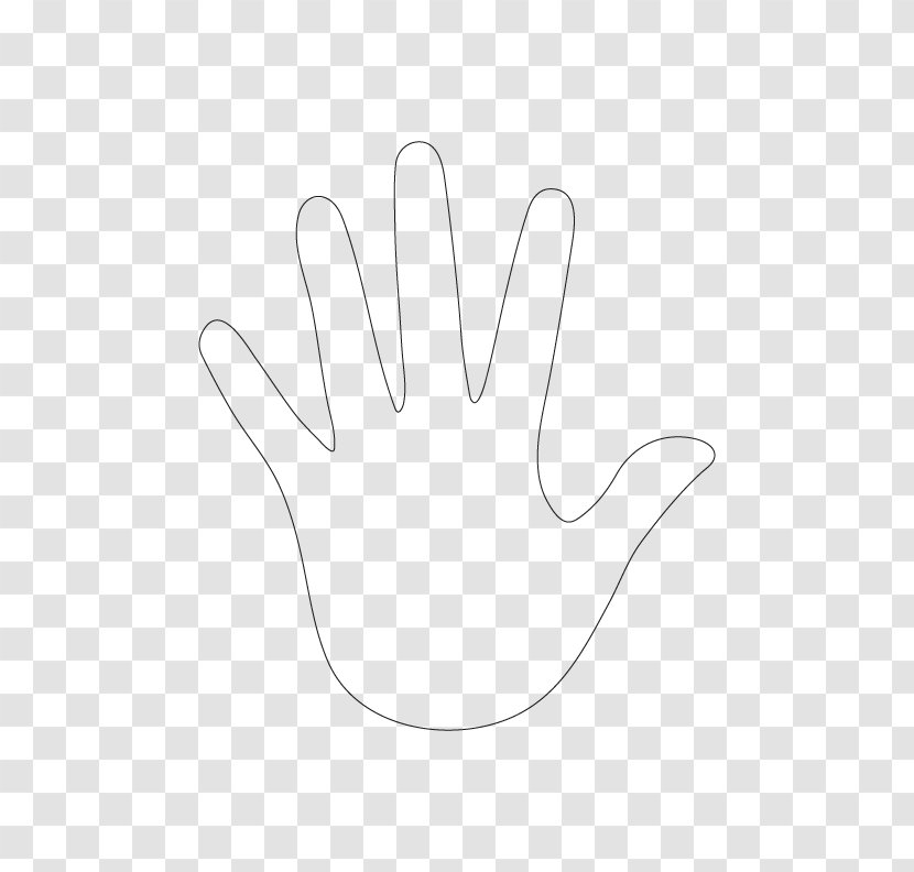 Thumb White Line Art - Cartoon - Hand Basket Transparent PNG