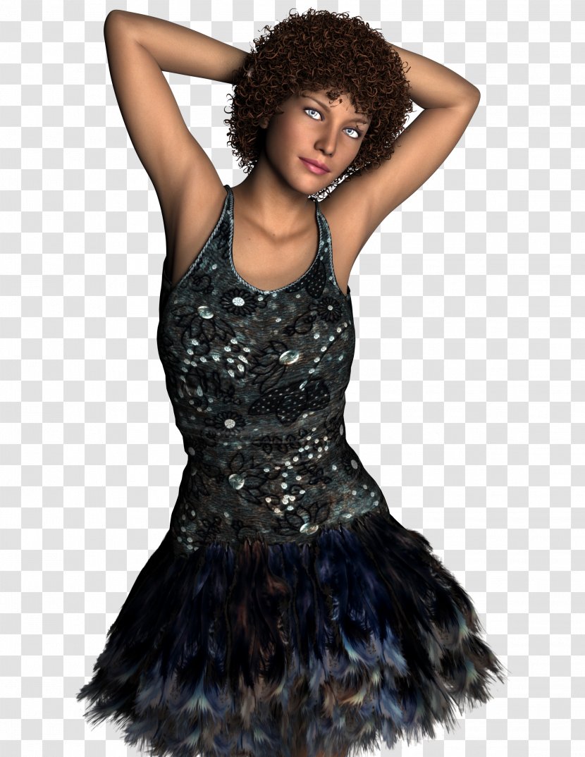 Cocktail Dress Model Woman Dance - Watercolor - Dancing Transparent PNG