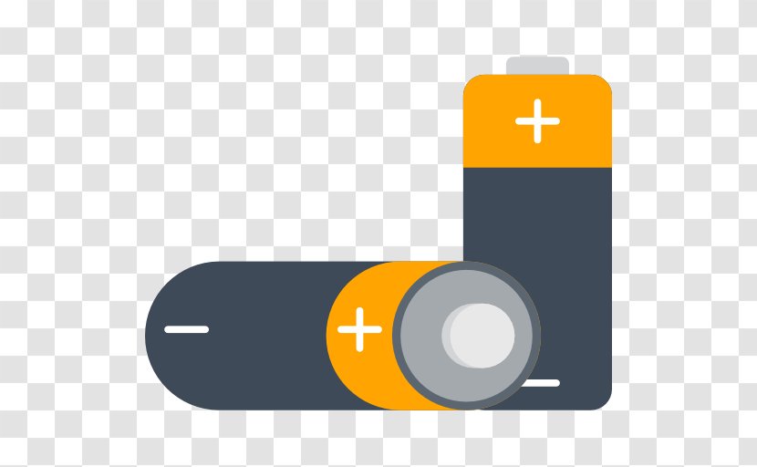 Battery Icon - Orange - Flat Transparent PNG