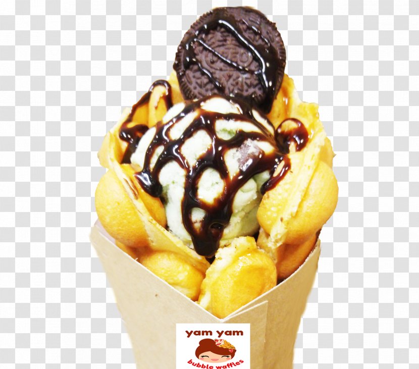 Ice Cream Cones Egg Waffle - Flavor Transparent PNG