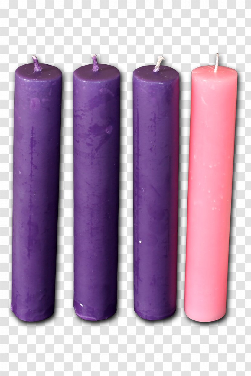 Advent Candle Purple Violet - Church Candles Transparent PNG