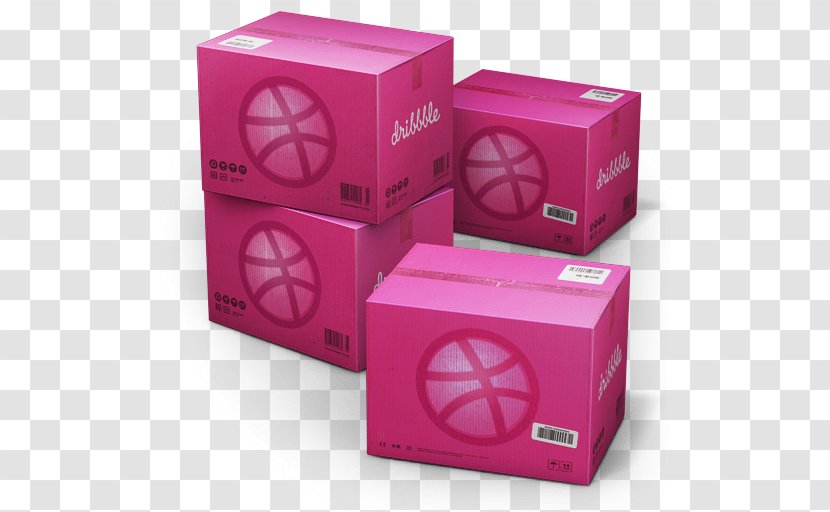 Pink Magenta - Fedex - Dribbble Shipping Box Transparent PNG