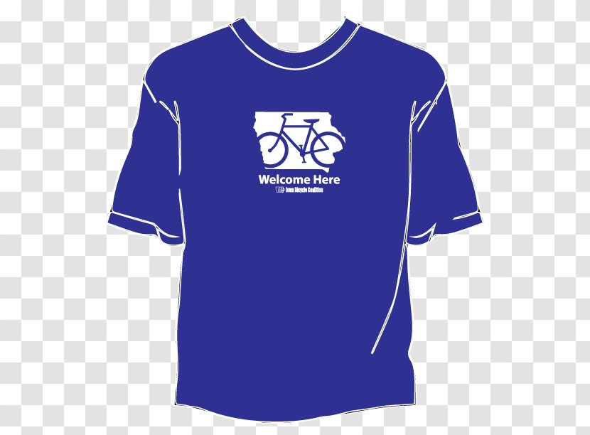 T-shirt Iowa Bicycle Coalition Cycling Advocacy - Electric Blue - Keep Moving Forward Transparent PNG