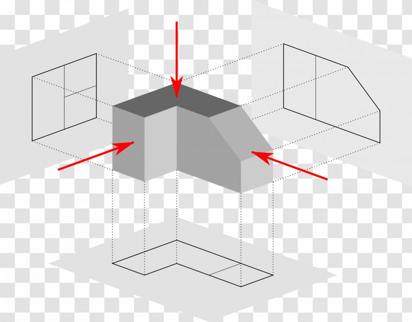 Graphical Projection Engineering Drawing Orthographic Isometric - Mechanical - 3d Transparent PNG