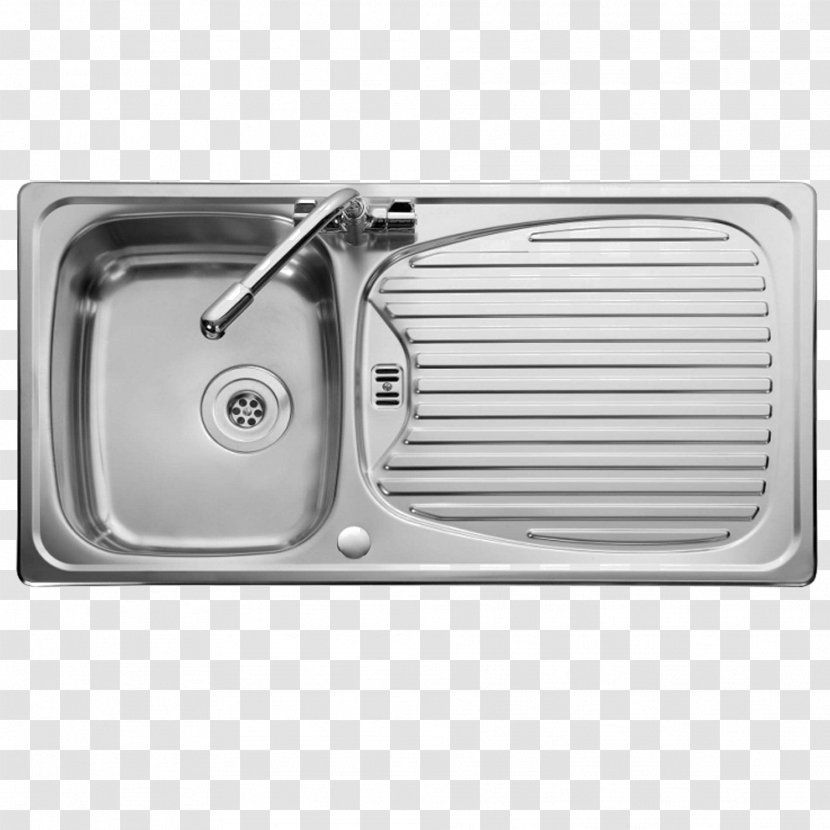 Kitchen Sink Top View Faucet Handles & Controls Stainless Steel - Hardware Transparent PNG
