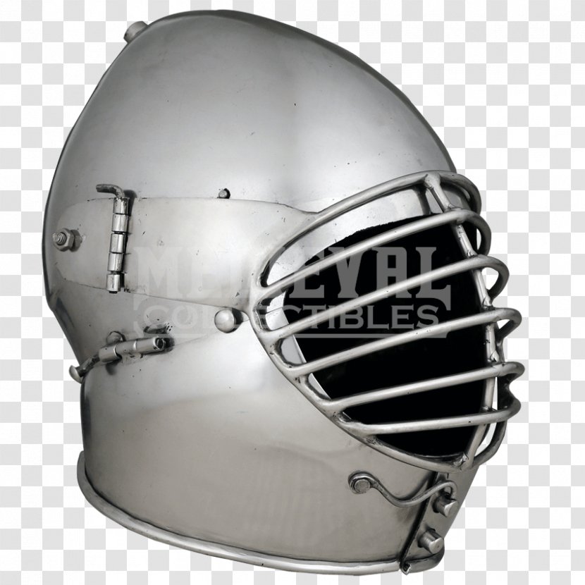 Middle Ages Bascinet Great Helm Nasal Helmet - Knight Transparent PNG