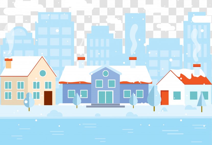 Snowflake Winter - Elevation - Snow House Vector Transparent PNG