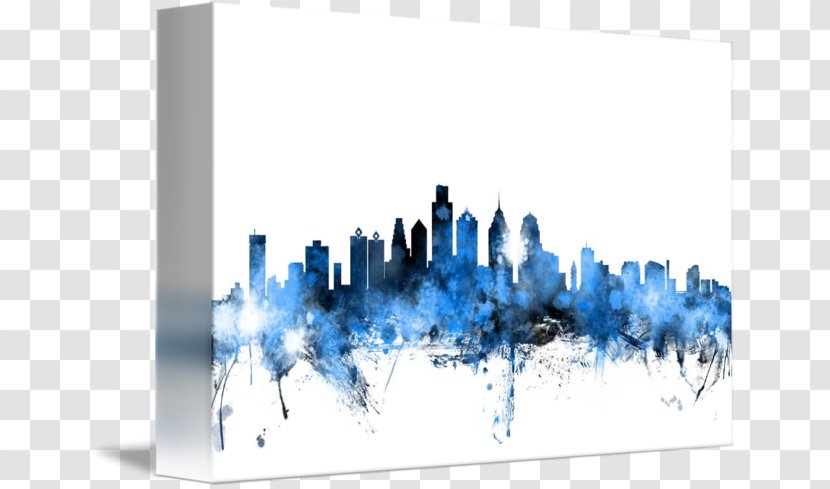 Skyline Canvas Philadelphia Mural Painting - Wall Transparent PNG