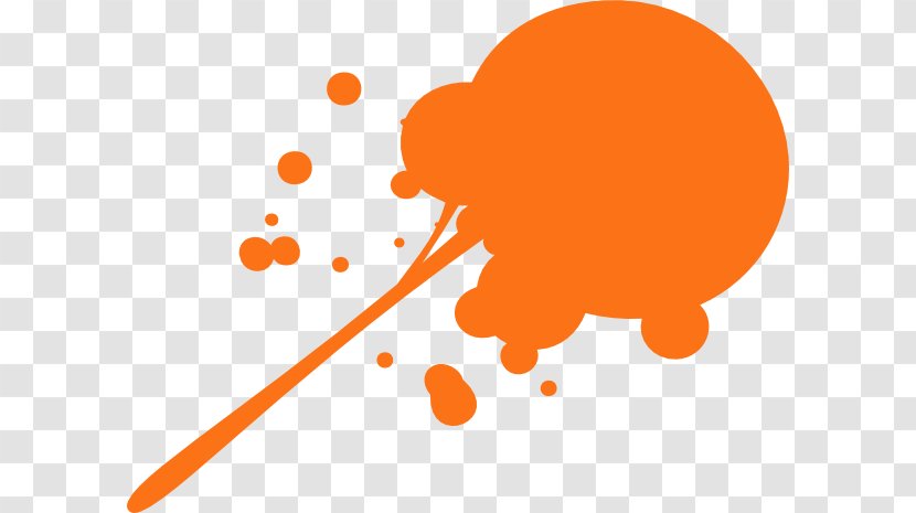 Paintball Party Clip Art - Orange Splat Cliparts Transparent PNG