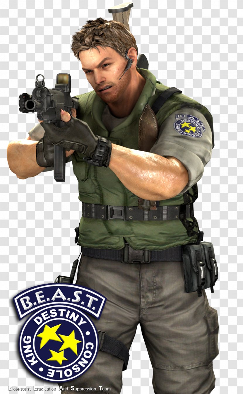 Resident Evil 5 Chris Redfield Albert Wesker S.T.A.R.S. THE MERCENARIES - Action Figure Transparent PNG