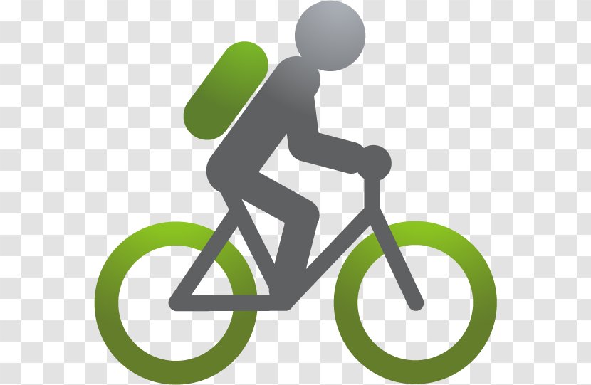 Car Vehicle Flat Design Icon - Bicycle - Green Transparent PNG