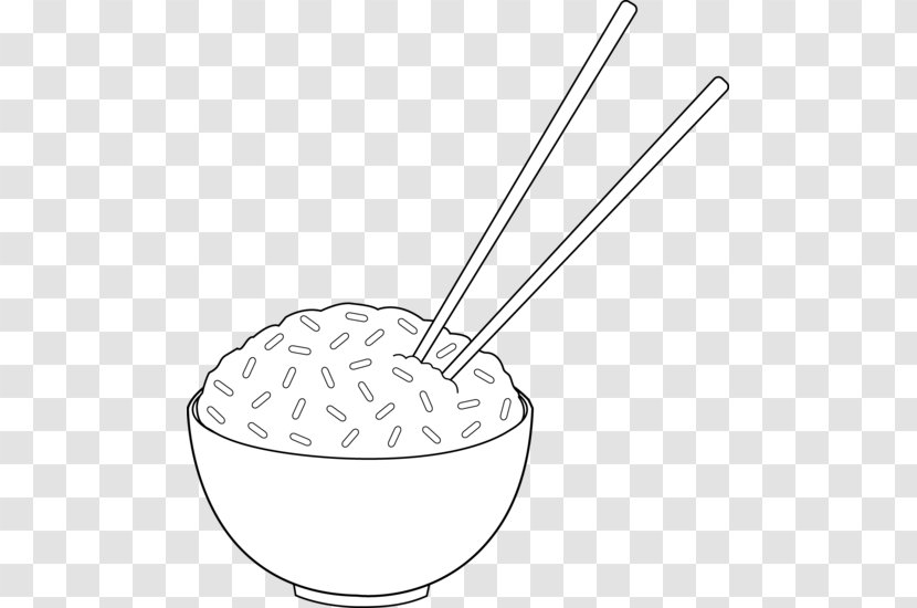 Fried Rice And Curry Line Art Clip - Cookware Bakeware Transparent PNG