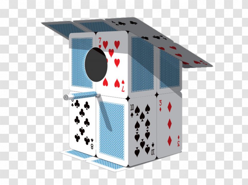 Playing Card Wallpaper - Frame - House Of Cards Creative Three-dimensional Bird Transparent PNG