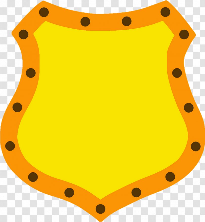 Yellow Shield Cartoon Orange Transparent PNG