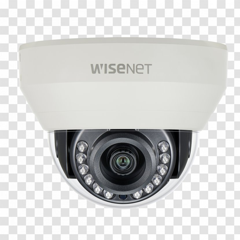 Closed-circuit Television IP Camera Hanwha Aerospace Surveillance - Varifocal Lens Transparent PNG