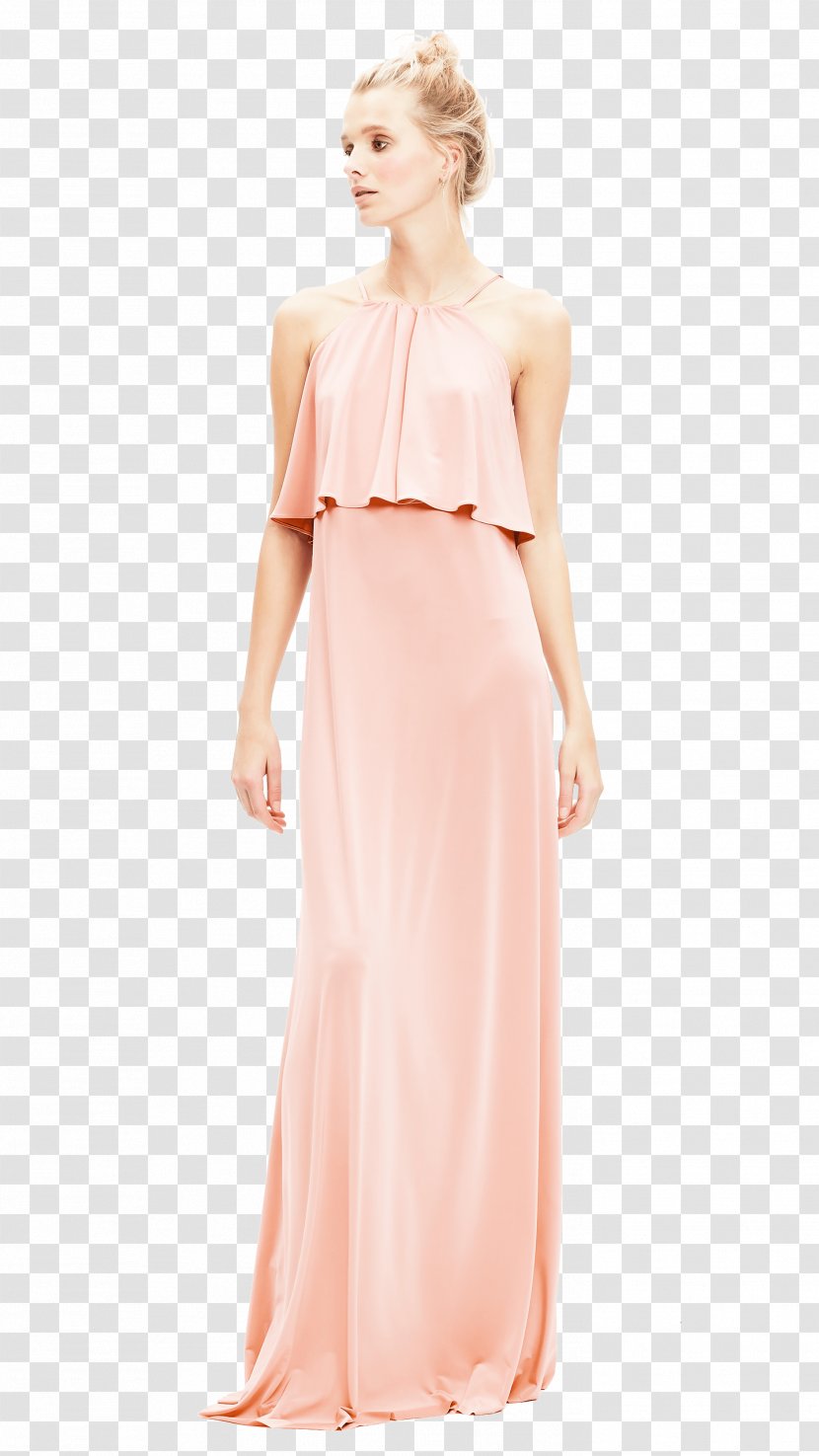 Wedding Dress Bridesmaid - Silhouette - Blush Floral Transparent PNG