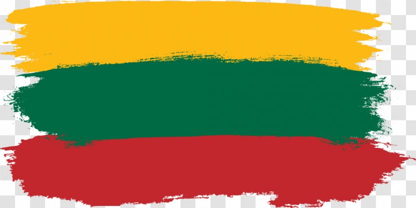 Flag Of Lithuania The United Kingdom Luxembourg Lithuanian - Slovakia - Watercolor Brush Stroke Transparent PNG