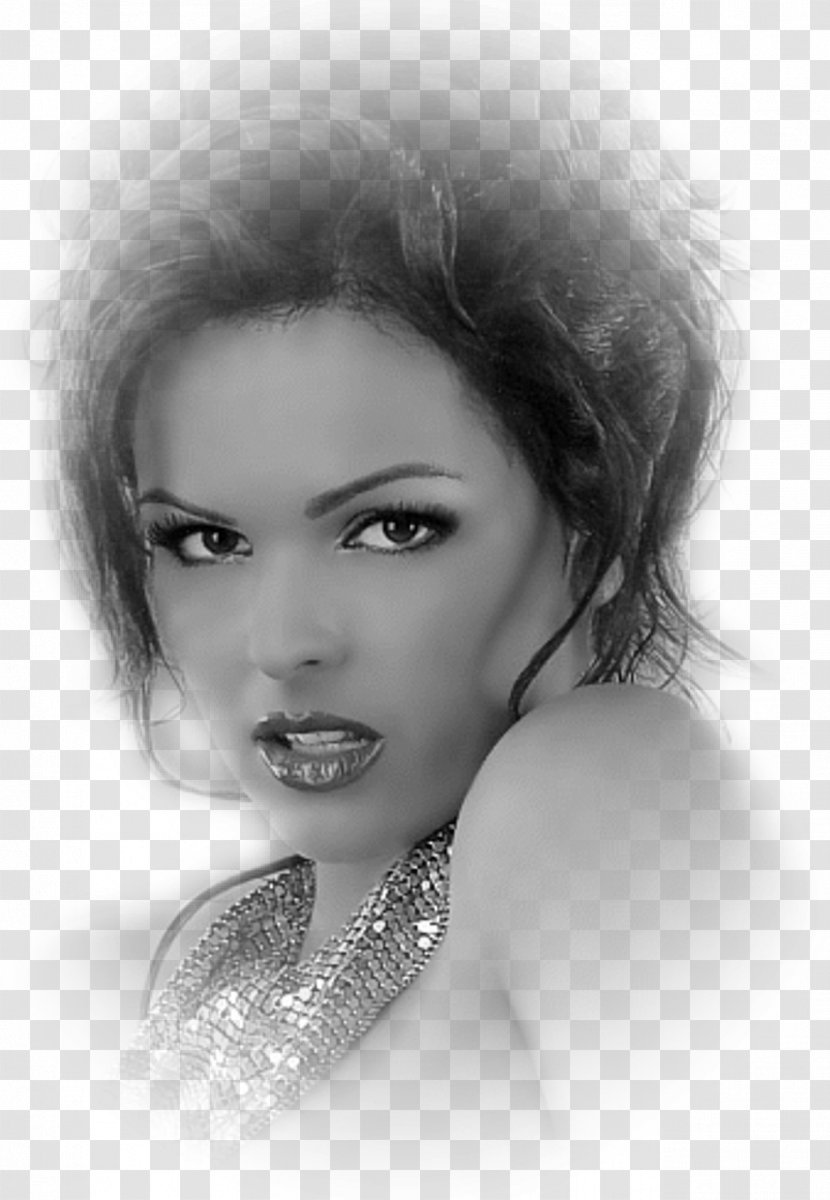 Black And White Portrait Woman Photography - Heart Transparent PNG