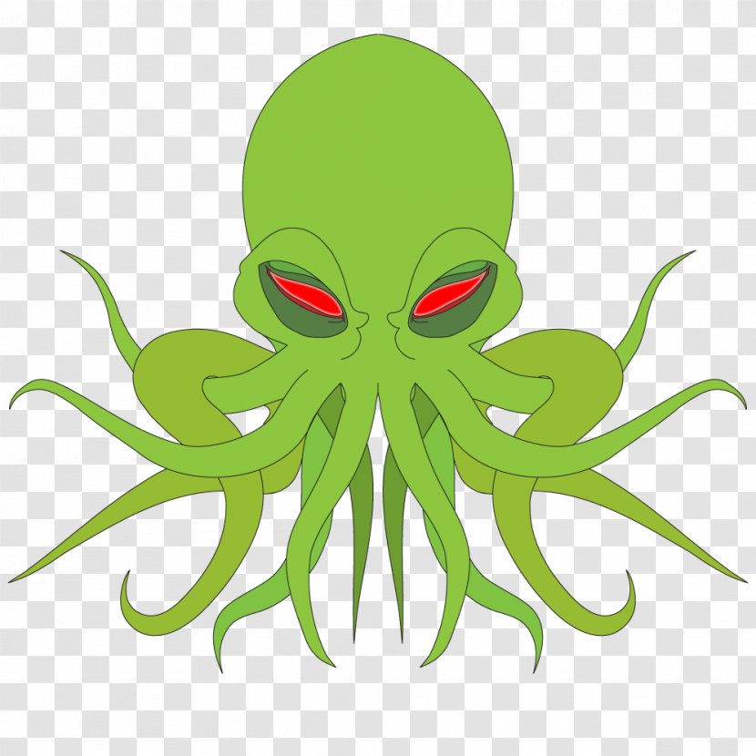 Octopus Cthulhu Raster Graphics Editor Clip Art - Fictional Character Transparent PNG