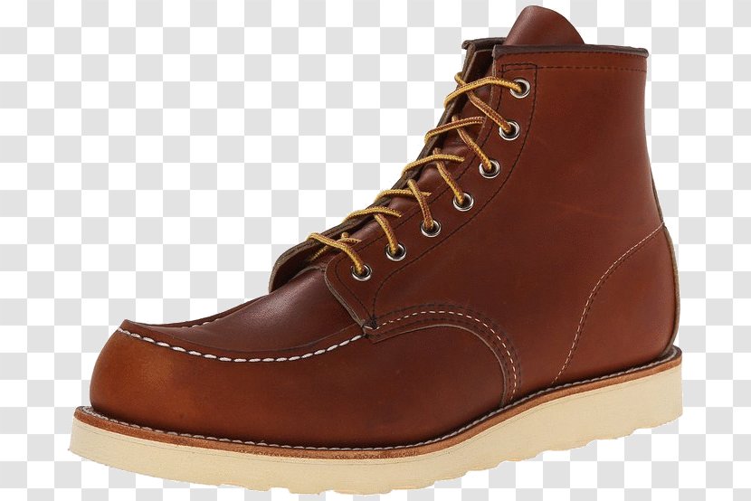 red leather work boots