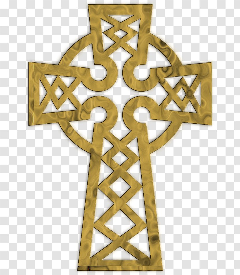 Crucifix 01504 Brass - Cross Transparent PNG