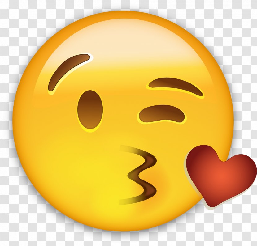 Emoji Love Kiss Emoticon Text Messaging - Art Transparent PNG