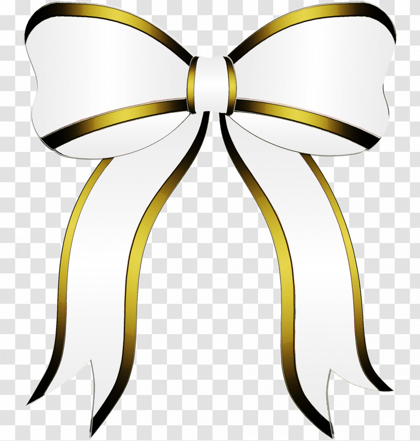Ribbon Yellow Line Wing Line Art Transparent PNG