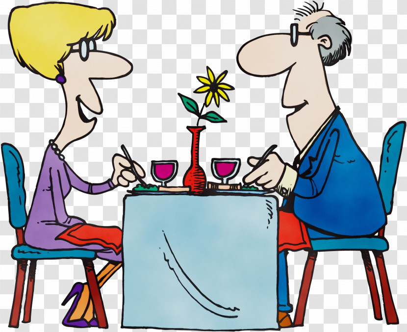 Cartoon Conversation Sharing Interaction Furniture Transparent PNG