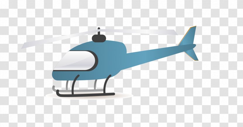 Helicopter Transport Icon - Blue Cartoon Stereo Transparent PNG