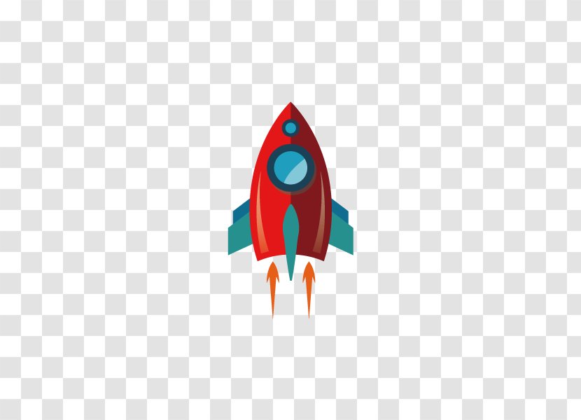 Rocket Spacecraft Outer Space - Red Spaceship Transparent PNG