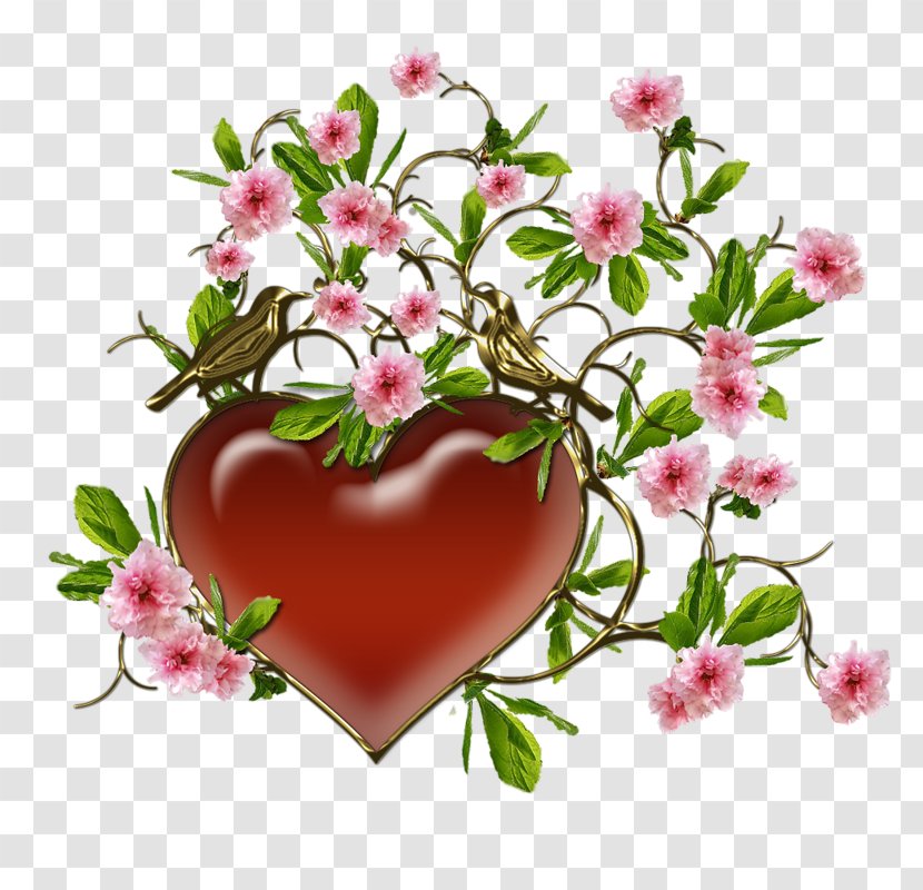 Clip Art Image Love Blog - February Hearts And Flowers Transparent PNG