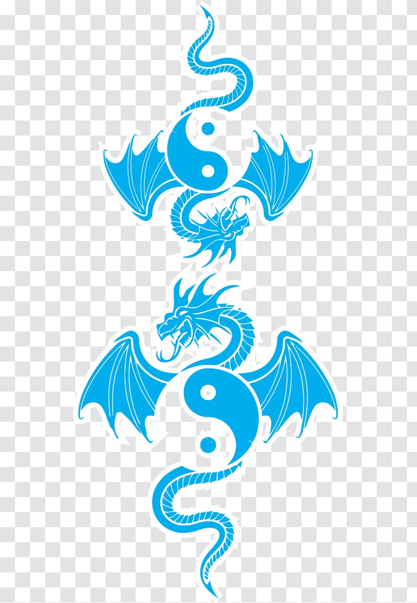 Yin And Yang Chinese Dragon Symbol Transparent PNG