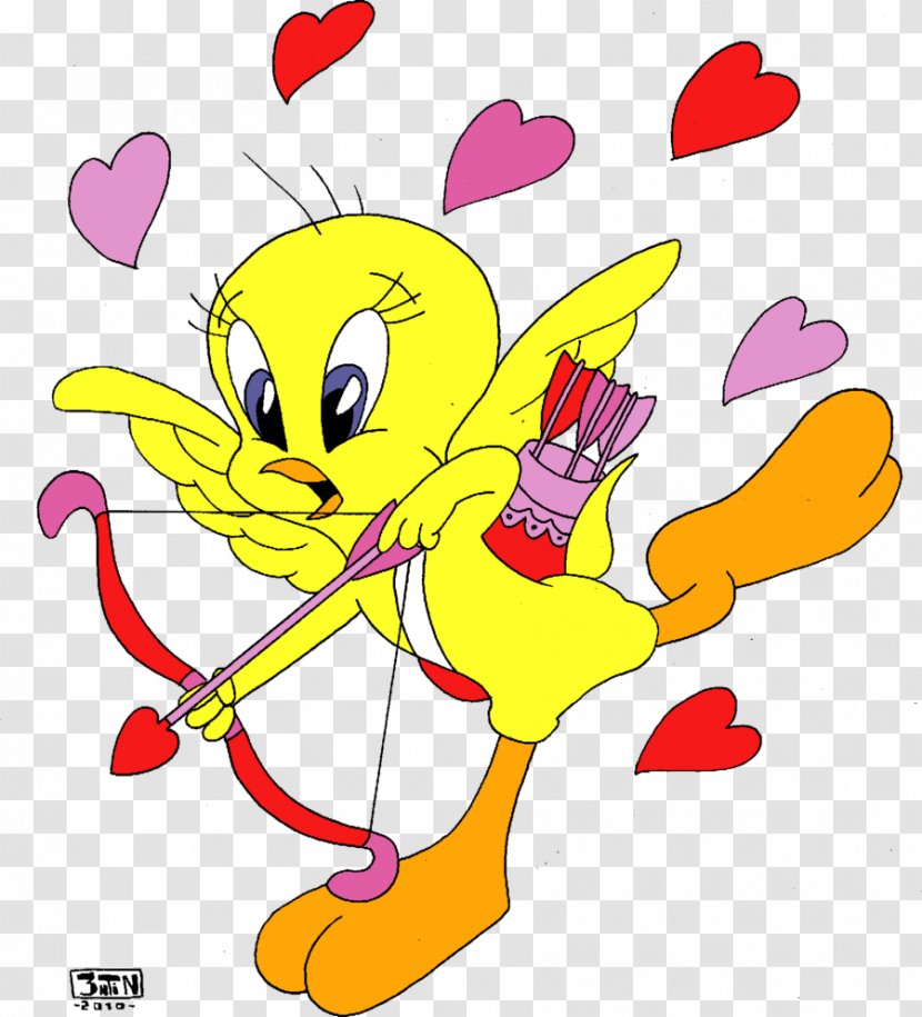 Tweety Cartoon Cupid Drawing - Petal Transparent PNG