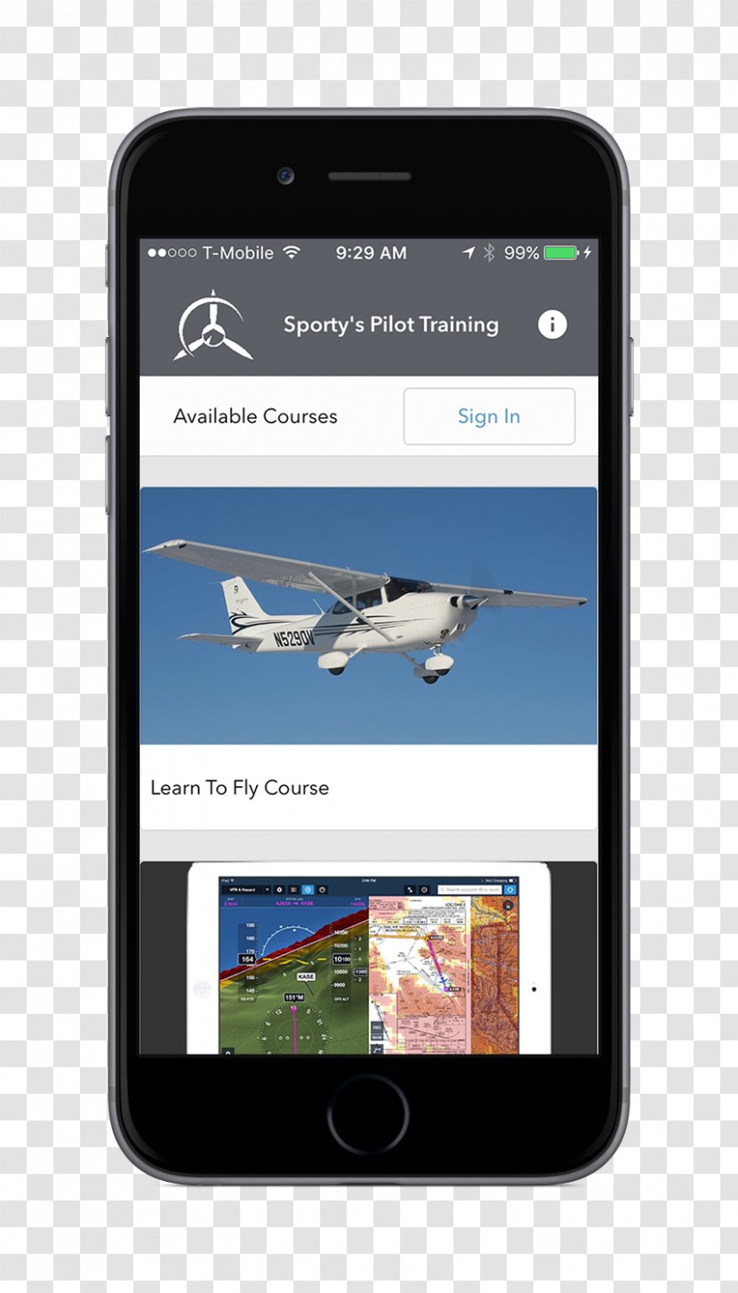 Smartphone Airplane Flight Training Sporty's Pilot Shop - School Transparent PNG