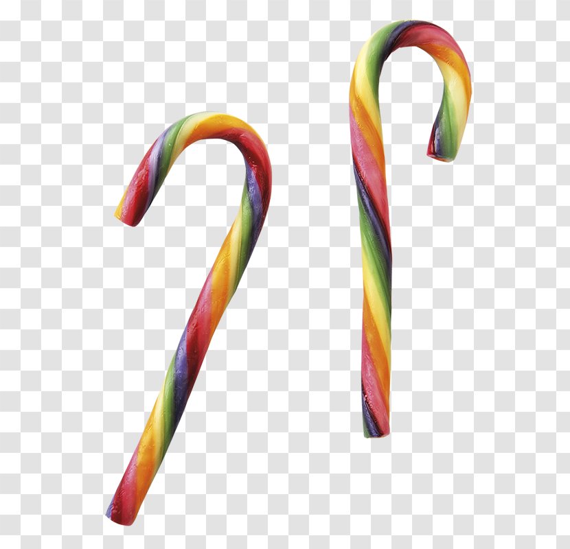 Candy Cane Lollipop Red - Rainbow Transparent PNG
