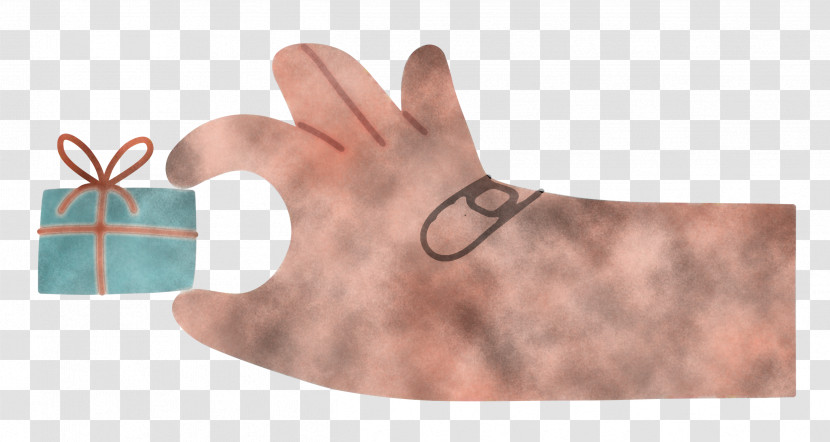 Hand Pinching Present Hand Gift Transparent PNG