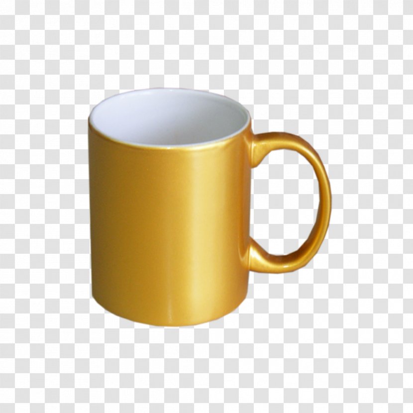 Coffee Cup Mug Sublimation Ceramic Color - Gold Transparent PNG