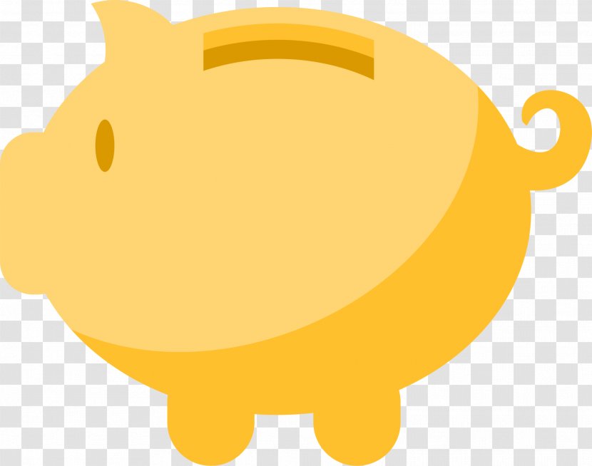 Domestic Pig Saving Piggy Bank Clip Art - Sky - Yellow Cartoon Transparent PNG