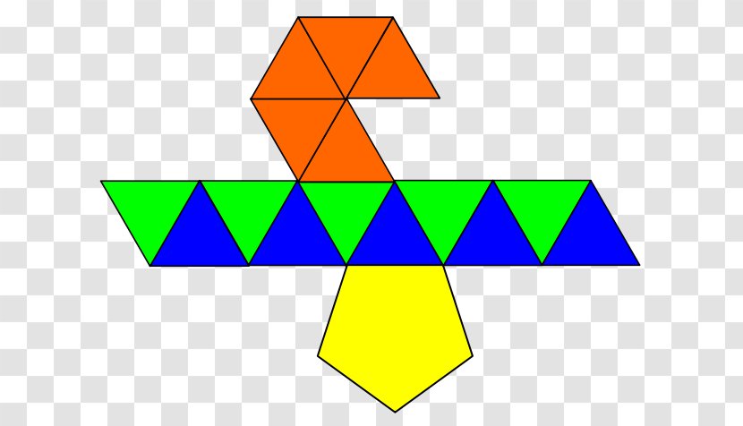 Gyroelongated Pentagonal Pyramid Net Transparent PNG