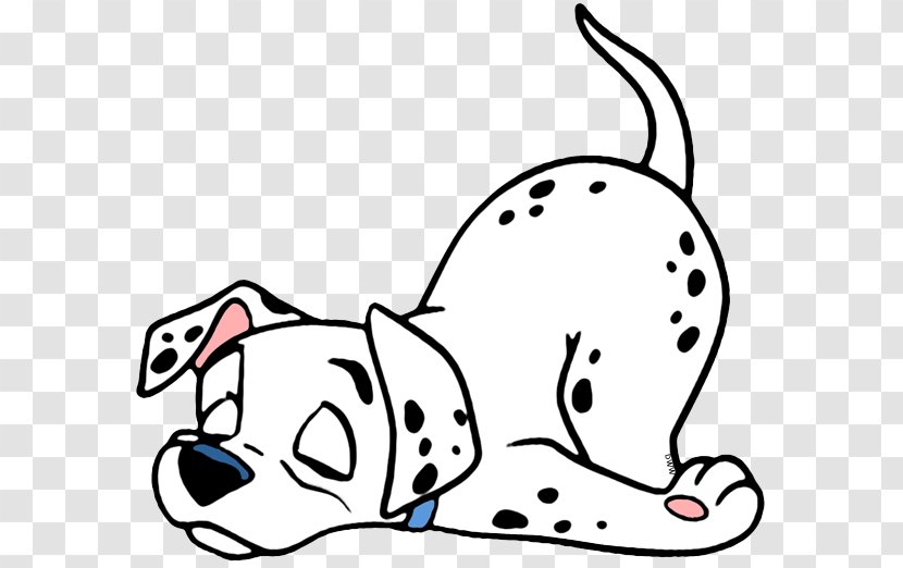 Dalmatian Dog Perdita Puppy Drawing Clip Art - Cartoon - TIRED Transparent PNG