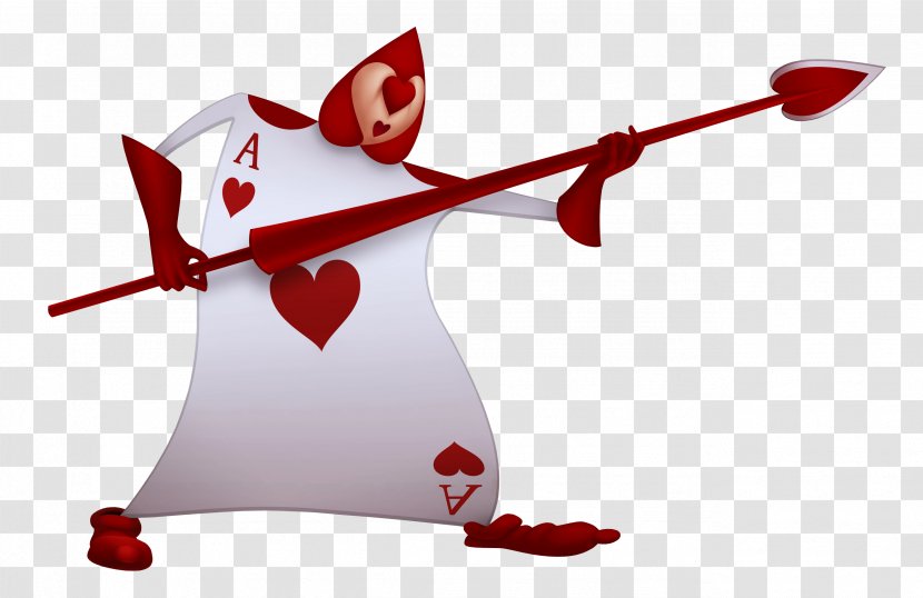 Alice's Adventures In Wonderland Queen Of Hearts Playing Card - Alice Transparent PNG