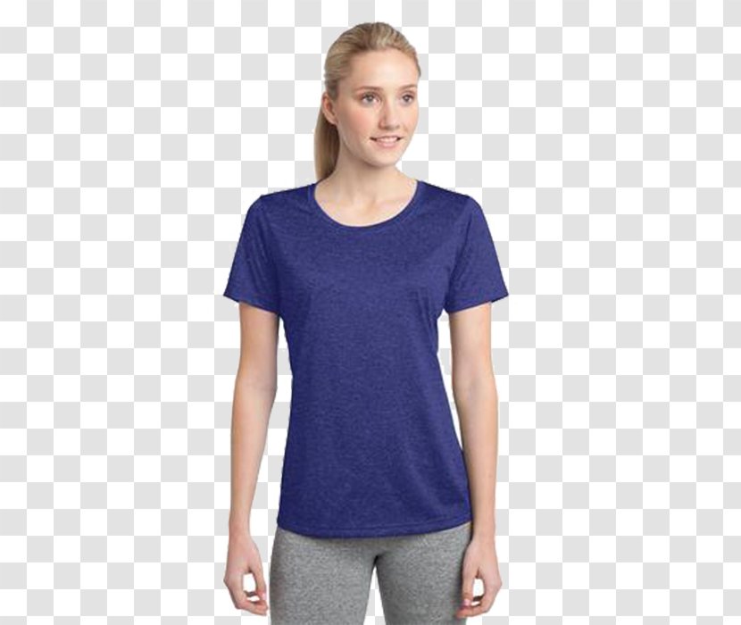 T-shirt Heather Contender Scoop Neck Tee Women's Sleeve Clothing - Cobalt Blue Transparent PNG