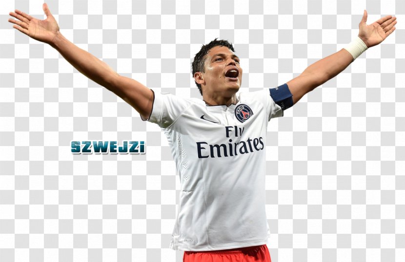 Soccer Player T-shirt Team Sport Shoulder Thumb - Sportswear - Thiago Silva Transparent PNG