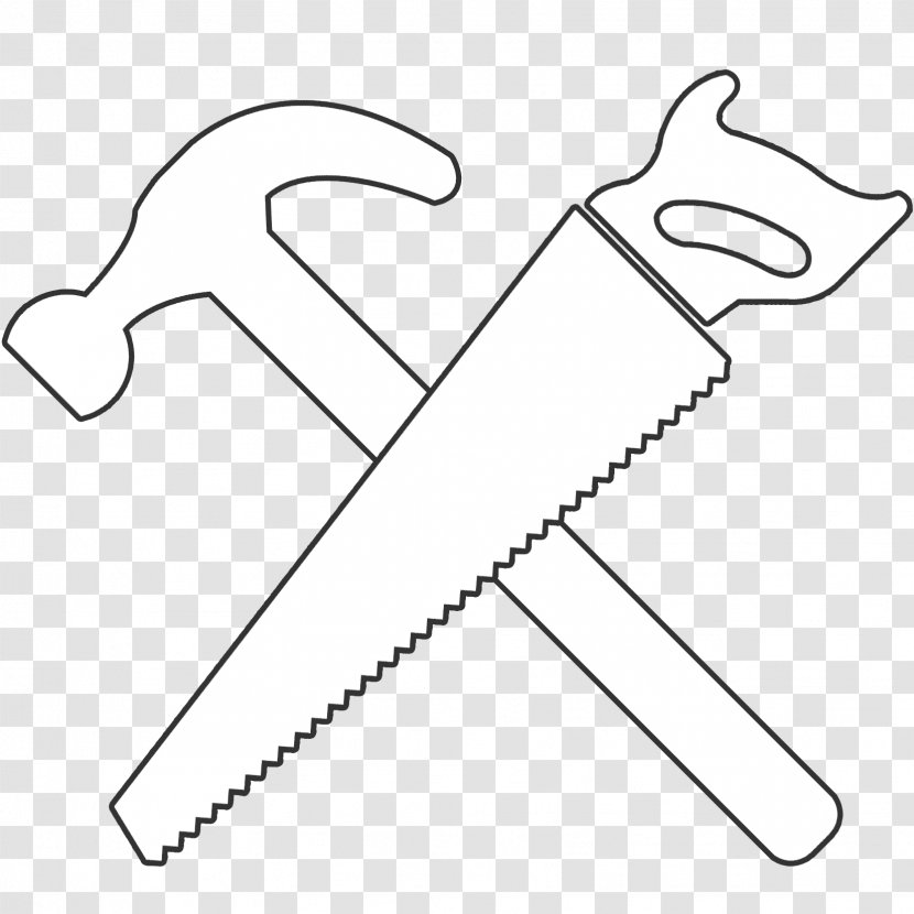 Hand Tool Saws Hammer Clip Art - White - Saw Transparent PNG