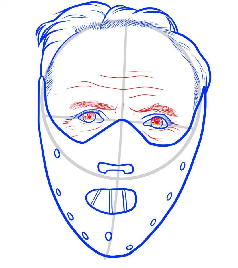 Hannibal Lecter Drawing Line Art Cartoon Mask - Anonymous Transparent PNG