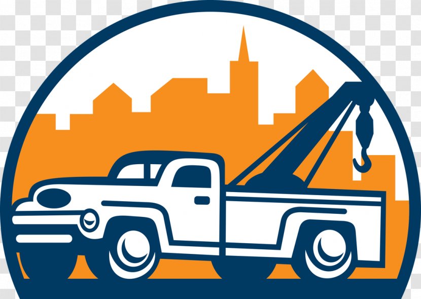 Car Pickup Truck Tow Towing - Orange Transparent PNG