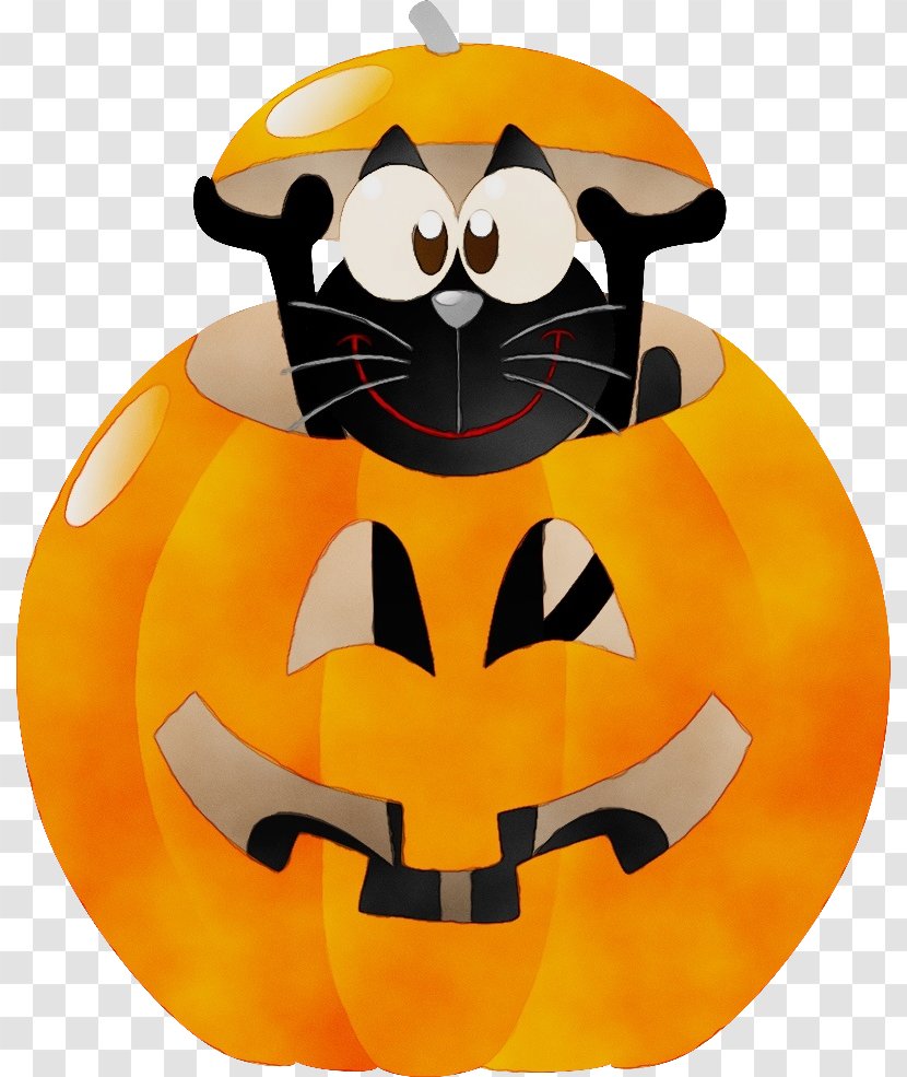 Halloween Pumpkin Cartoon - Calabaza - Smile Yellow Transparent PNG