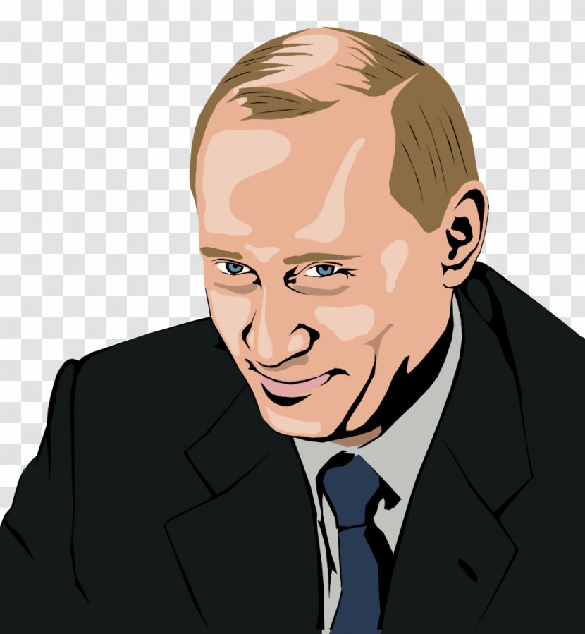 Vladimir Putin Cartoon - Facial Hair Transparent PNG